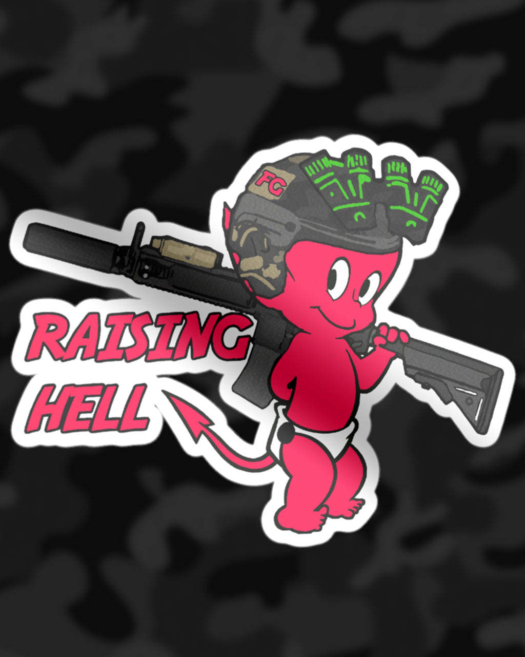 RAISING HELL STICKER.